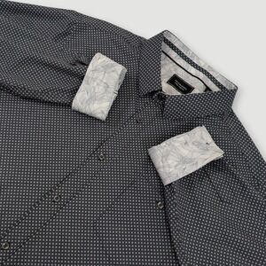 7Diamonds 4 Way Stretch Liberty Button Up Shirt Mens 2XL Geometric Flip Cuff